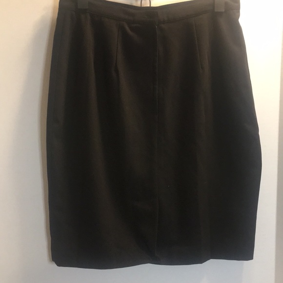 NO BRAND TAG BLACK REAR ZIP MINI SKIRT SIZE 8 - Picture 2 of 4
